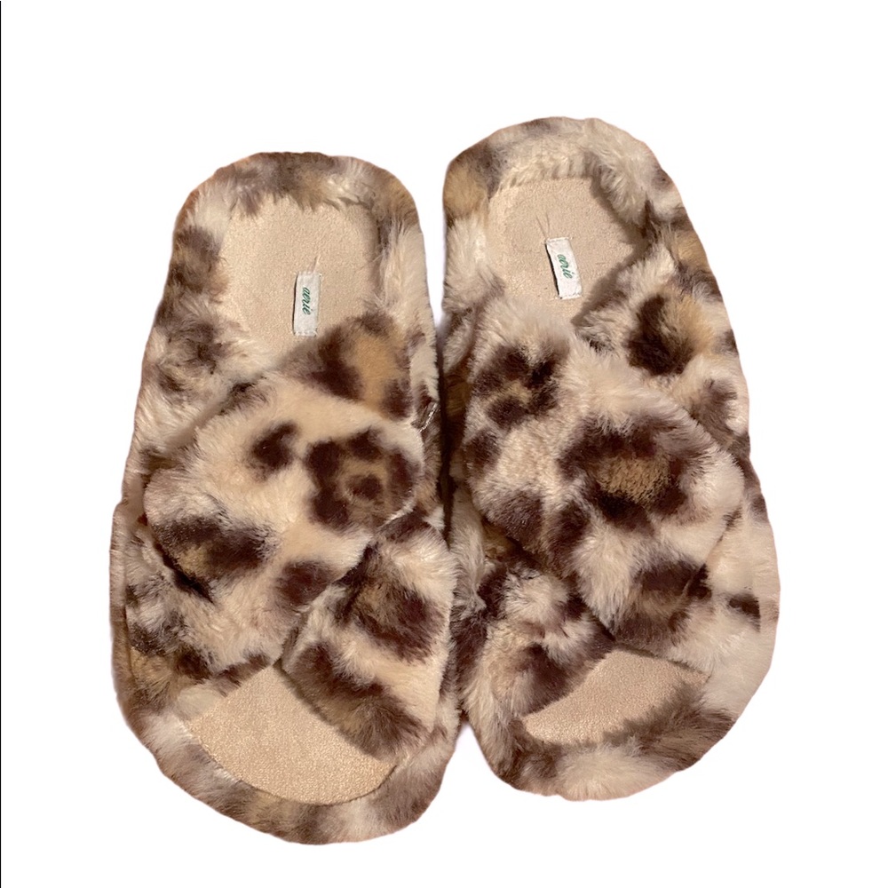 Aerie furry slippers